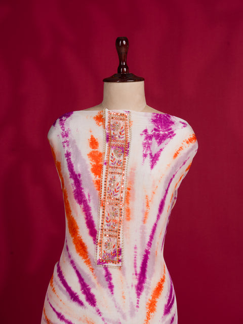 KcPc New Latest Crepe Silk Shibori Print Salwar Suit with Mirror Work RSAF