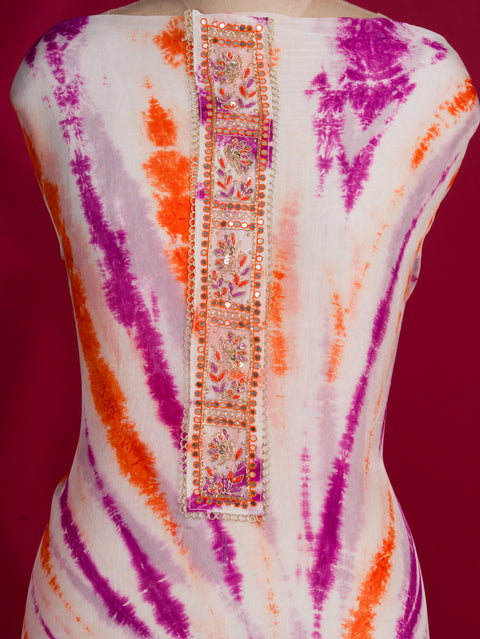 KcPc New Latest Crepe Silk Shibori Print Salwar Suit with Mirror Work RSAF