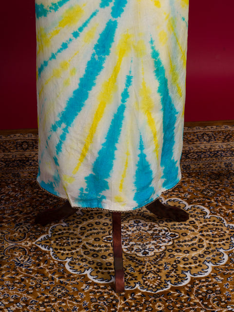 KcPc New Crepe Silk Shibori Print Salwar Suit with Mirror Work RSAF