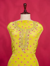 KcPc New Launch Pure Crepe Silk Bandhani Style Suit with Mirror Work RSAF