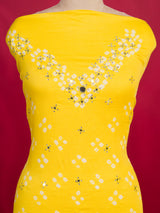 KcPc New Latest Cotton Bandhani Style Suit with Mirror Work RSAF