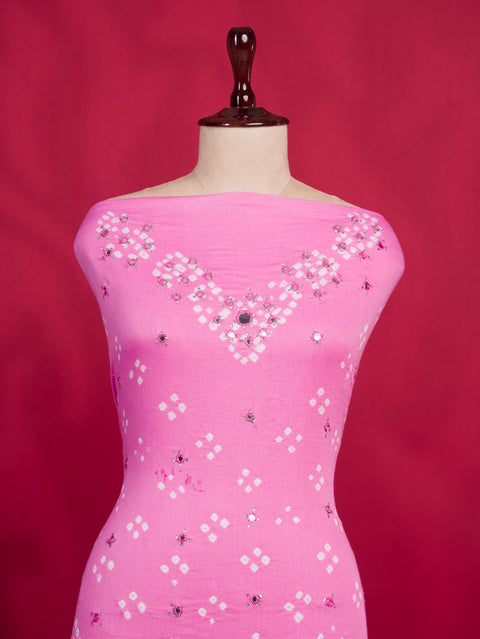 KcPc New Cotton Bandhani Style Suit with Mirror Work RSAF