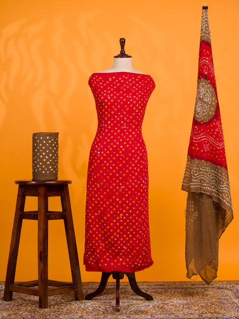 KcPc New Cotton Bandhani Style With Causal Wear Suit RSAF