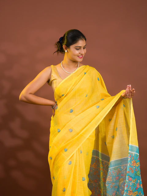 By Kalamkari  Saree With Casual/ Festive Wear