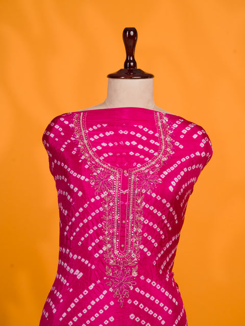 KcPc New Latest Art Silk Bandhani Style with Cutdana Work Suit RSAF
