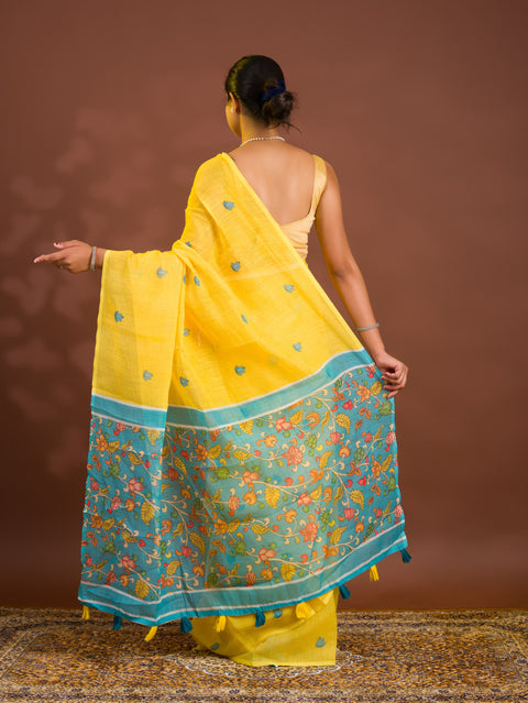 By Kalamkari  Saree With Casual/ Festive Wear