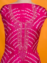 KcPc New Latest Art Silk Bandhani Style with Cutdana Work Suit RSAF
