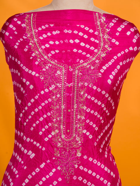 KcPc New Latest Art Silk Bandhani Style with Cutdana Work Suit RSAF