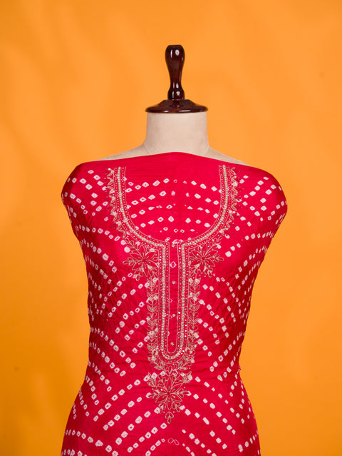 KcPc New Art Silk Bandhani Style with Cutdana Work Suit RSAF