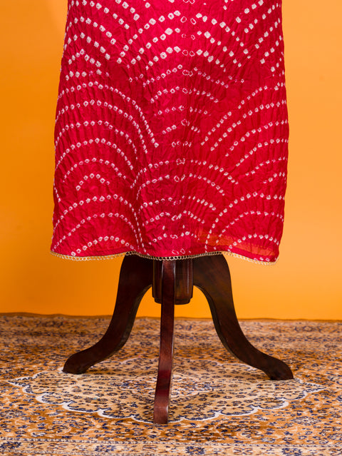 KcPc New Art Silk Bandhani Style with Cutdana Work Suit RSAF