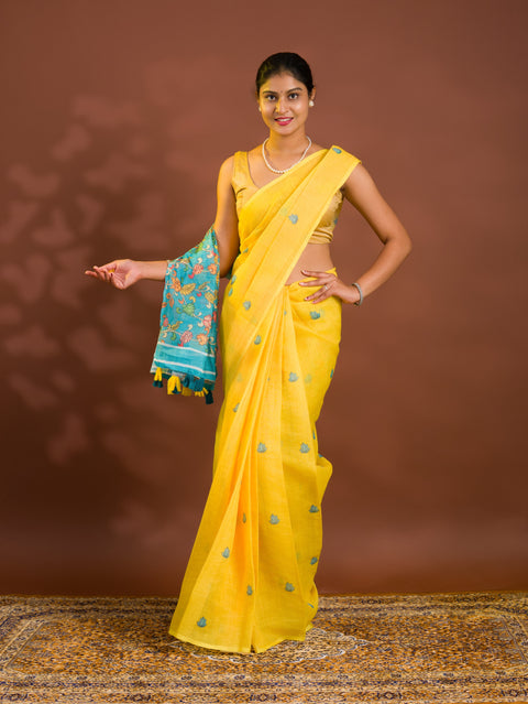 By Kalamkari  Saree With Casual/ Festive Wear