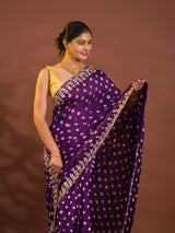 By Bandhani Saree With Cutdana gotapatti work 