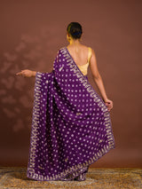 By Bandhani Saree With Cutdana gotapatti work 
