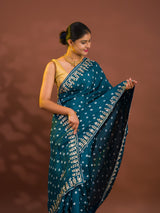 By Bandhani Saree With Cutdana gotapatti work 
