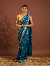 By Bandhani Saree With Cutdana gotapatti work 