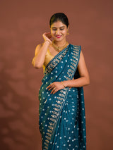By Bandhani Saree With Cutdana gotapatti work 