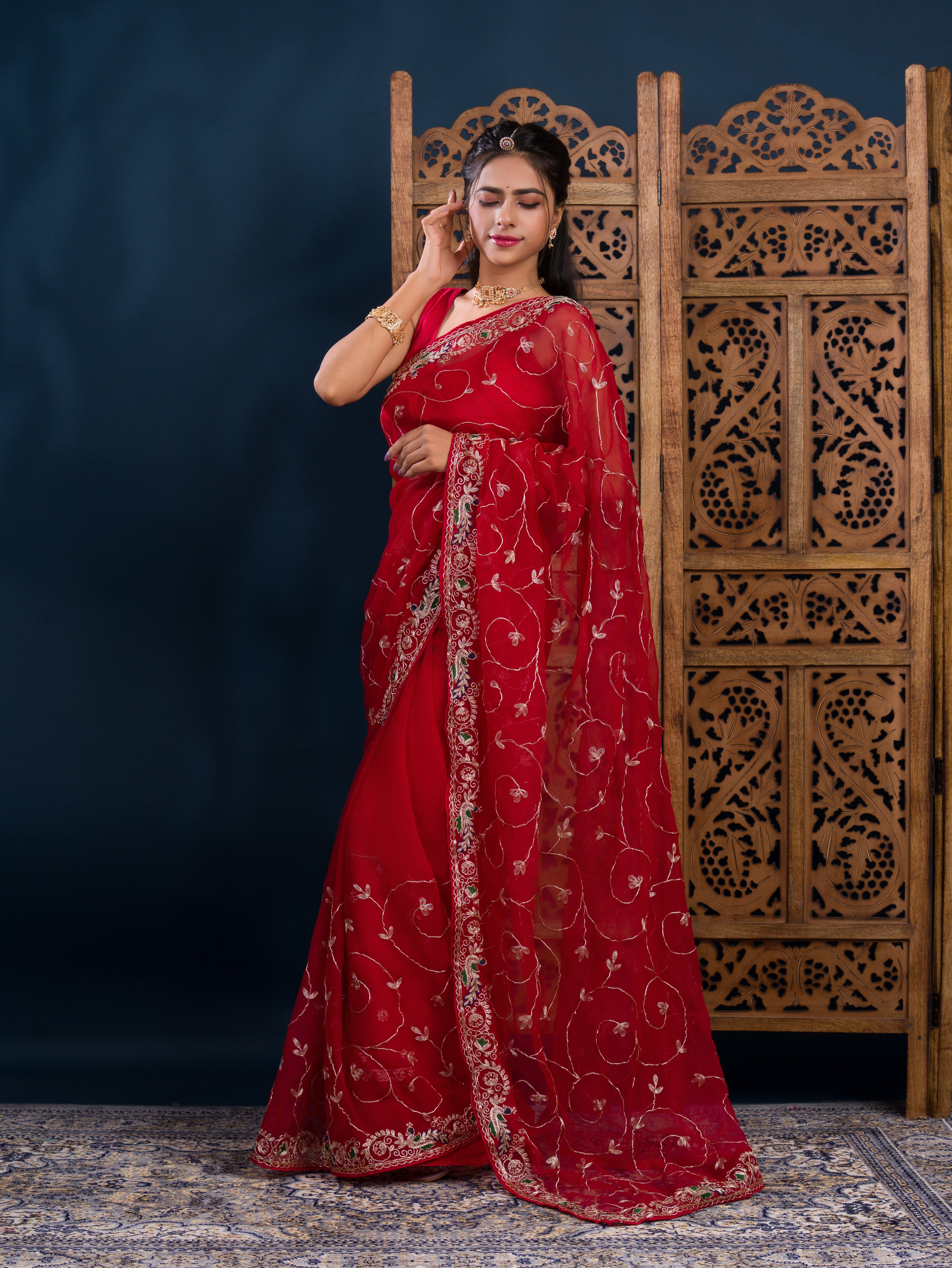 By Jaipuri Traditional Saree 