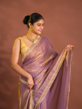 By Chiffon Tissue SareeWith Party Wear