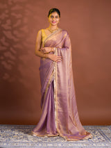 By Chiffon Tissue SareeWith Party Wear
