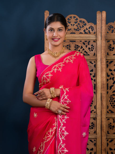 KcPc Latest H O Silk Traditional Style With Gota Patti Work Saree KSF