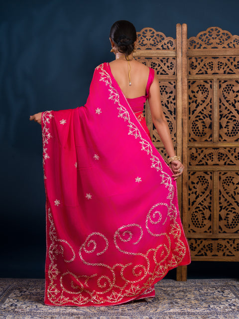 KcPc Latest H O Silk Traditional Style With Gota Patti Work Saree KSF
