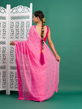 By Bandhani Saree With Casual Wear