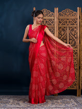 By Bandhani Saree With Casual Wear