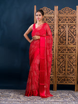 By Bandhani Saree With Casual Wear
