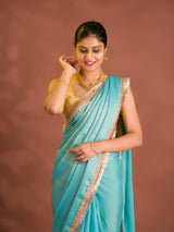 By Chiffon Tissue SareeWith Party Wear