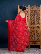By Bandhani Saree With Casual Wear
