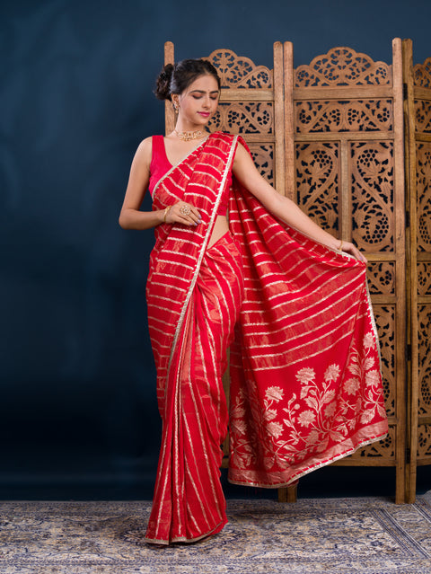 By Banarasi Saree With Festive Wear