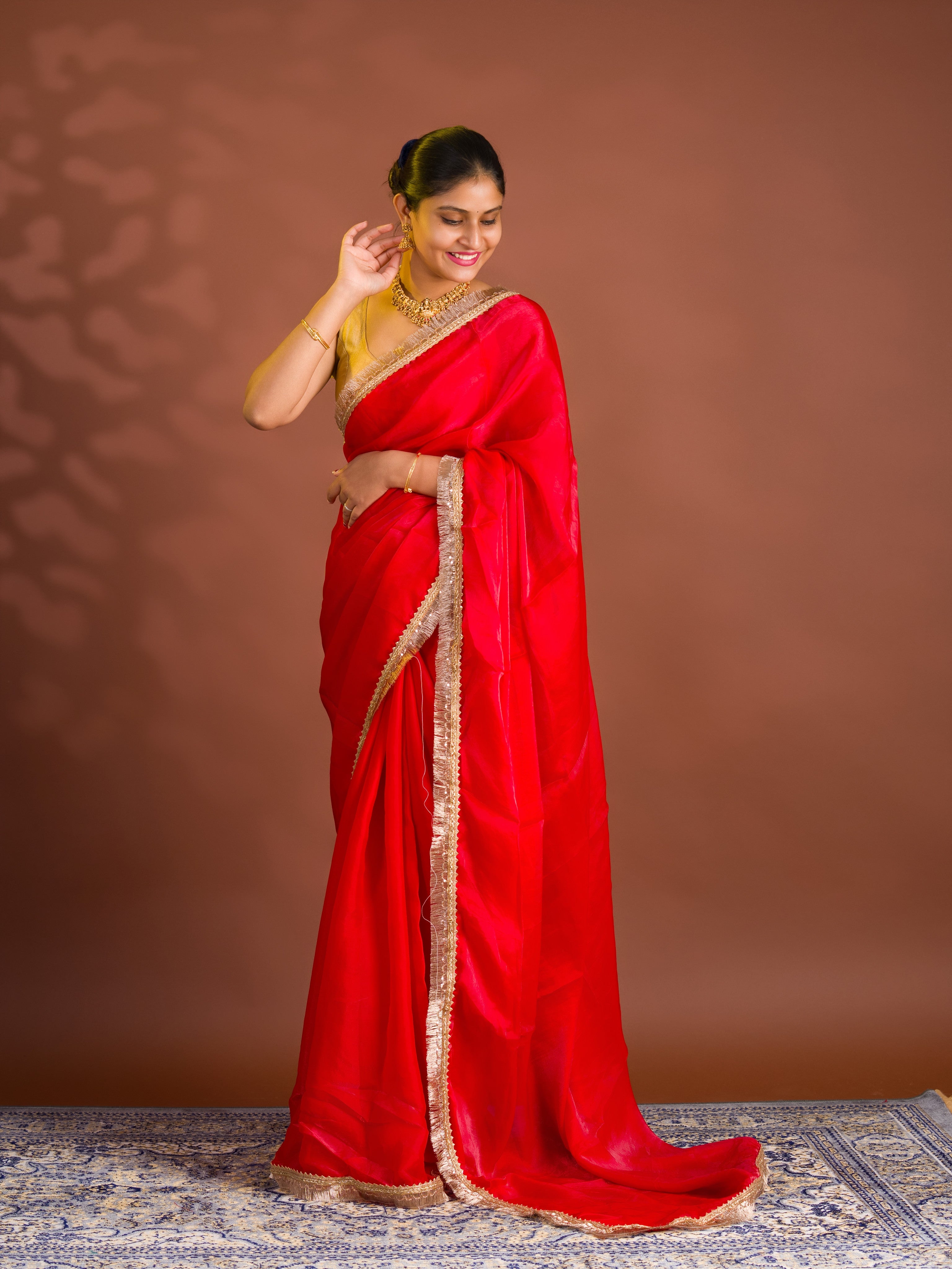By Karwachauth SareeWith Party Wear
