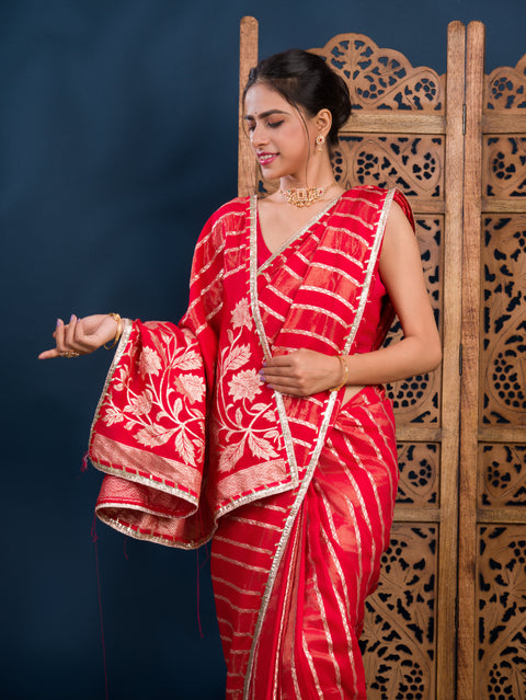 By Banarasi Saree With Festive Wear
