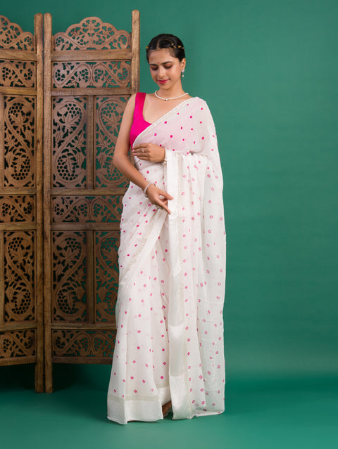KcPc New Lightweight Georgette Bandhani Saree CHAND