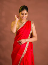 By Karwachauth SareeWith Party Wear