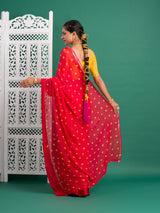 By Bandhani Saree With Casual Wear