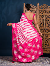 By Bandhani Saree With Casual Wear