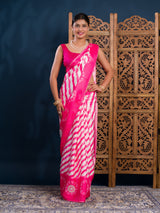 By Bandhani Saree With Casual Wear