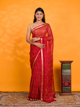 By Bandhani Saree With Casual wear