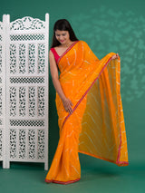 Leheriya StyleSaree With Casual Wear