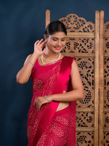 By Bandhani Saree With Casual Wear