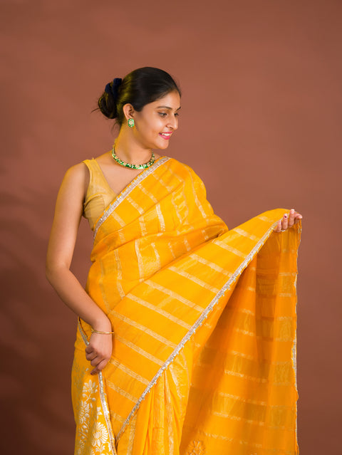 By Banarasi Saree With Festive Wear