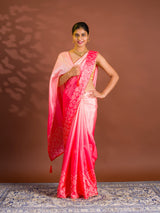 By Bandhani Saree With Gotapatti Work