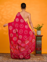 By Gaji Bandhani Saree With WeddingWear
