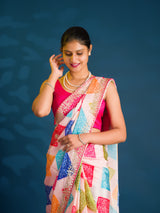 By Bandhani Saree with Gotapatti Work