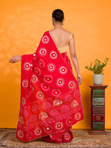 KcPc New Royal Wedding Wear Gaji Bandhani Saree in Viscos Silk SWA