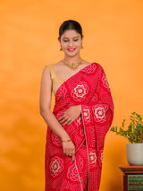 By Bandhani Saree With Casual Wear