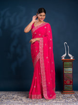 By Lehariya Saree With Embrodery Work