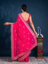 By Lehariya Saree With Embrodery Work