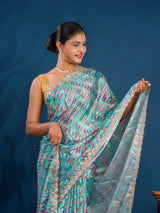By New Launch Cotton Silk Leheriya Style with Gotapatti Work Saree